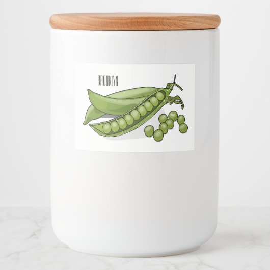 Abbildung des Pea-Cartoon Lebensmitteletikett (Vorderseite)