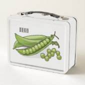 Abbildung des Pea-Cartoon Metall Brotdose (Rückseite)