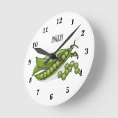Abbildung des Pea-Cartoon Runde Wanduhr (Winkel)