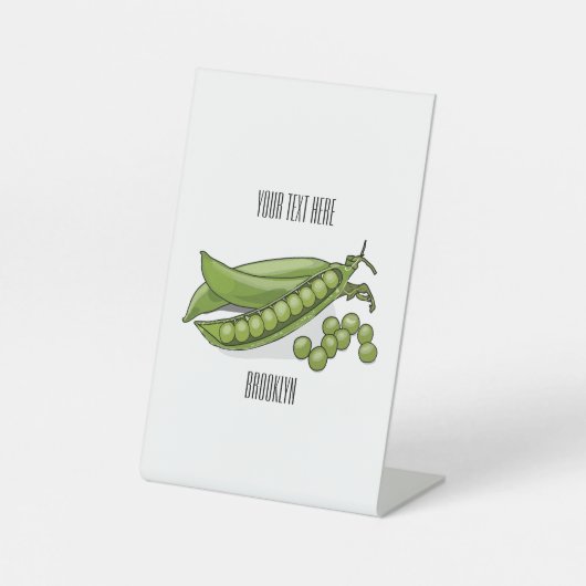 Abbildung des Pea-Cartoon Sockelschild (Vorderseite)