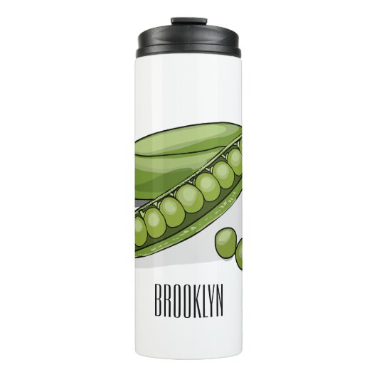 Abbildung des Pea-Cartoon Thermosbecher (Vorderseite)