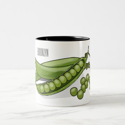 Abbildung des Pea-Cartoon Zweifarbige Tasse (Mittel)