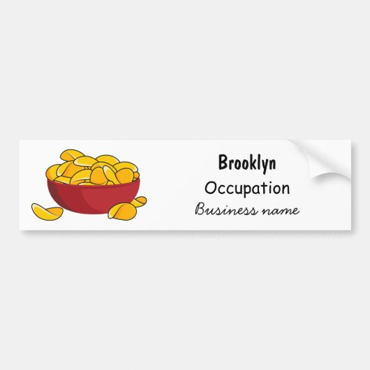 Abbildung des Potato-Chip-Cartoon Autoaufkleber (Vorne)