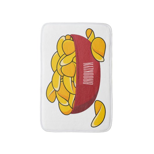 Abbildung des Potato-Chip-Cartoon Badematte (Vorderseite Vertikal)