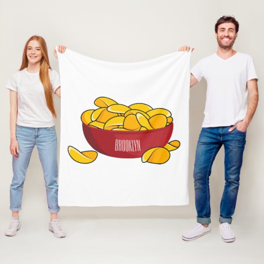 Abbildung des Potato-Chip-Cartoon Fleecedecke (Beispiel)
