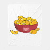 Abbildung des Potato-Chip-Cartoon Fleecedecke (Vorderseite)