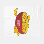Abbildung des Potato-Chip-Cartoon Fleecedecke (Vorderseite (Horizontal))