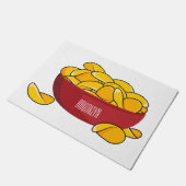 Abbildung des Potato-Chip-Cartoon Fußmatte (Schrägansicht)