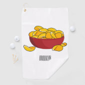 Abbildung des Potato-Chip-Cartoon Golfhandtuch (Insitu)