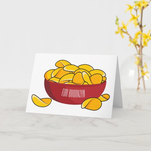 Abbildung des Potato-Chip-Cartoon Karte (Gelbe Blume)