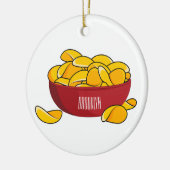 Abbildung des Potato-Chip-Cartoon Keramik Ornament (Links)