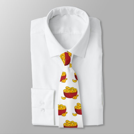 Abbildung des Potato-Chip-Cartoon Krawatte (Gebunden)