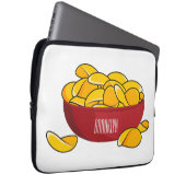 Abbildung des Potato-Chip-Cartoon Laptopschutzhülle (Vorne Rechts)