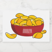 Abbildung des Potato-Chip-Cartoon Lebensmitteletikett (Einzelnes Label)
