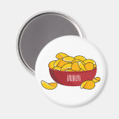 Abbildung des Potato-Chip-Cartoon Magnet (Vorderseite/Rückseite)