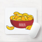 Abbildung des Potato-Chip-Cartoon Mousepad (Mit Mouse)