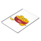 Abbildung des Potato-Chip-Cartoon Notizblock (Linke Seite)