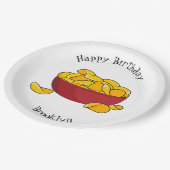 Abbildung des Potato-Chip-Cartoon Pappteller (Schrägansicht)