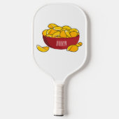 Abbildung des Potato-Chip-Cartoon Pickleball Schläger (Rückseite)
