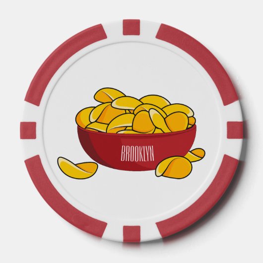 Abbildung des Potato-Chip-Cartoon Pokerchips (Vorderseite)