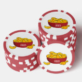 Abbildung des Potato-Chip-Cartoon Pokerchips (Stapel)