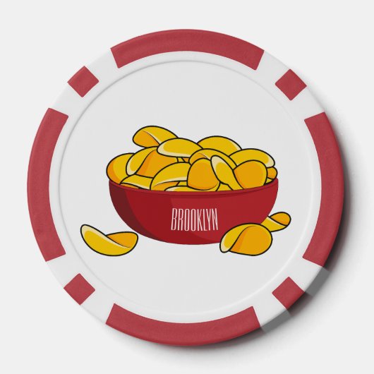 Abbildung des Potato-Chip-Cartoon Pokerchips (Rückseite)