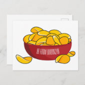 Abbildung des Potato-Chip-Cartoon Postkarte (Vorne/Hinten)