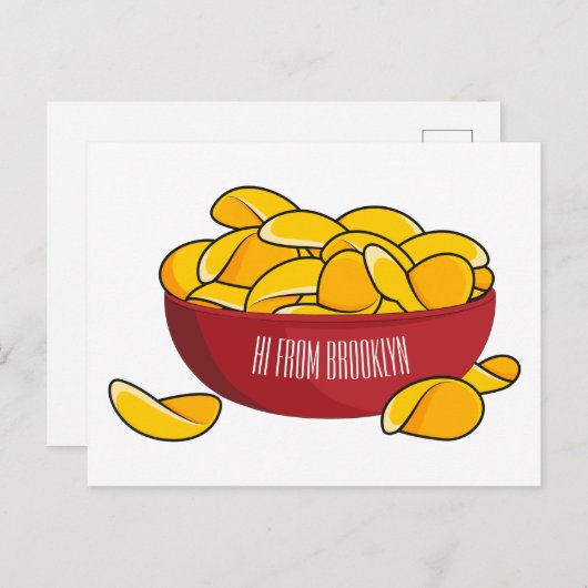 Abbildung des Potato-Chip-Cartoon Postkarte (Vorne/Hinten)