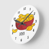 Abbildung des Potato-Chip-Cartoon Runde Wanduhr (Winkel)