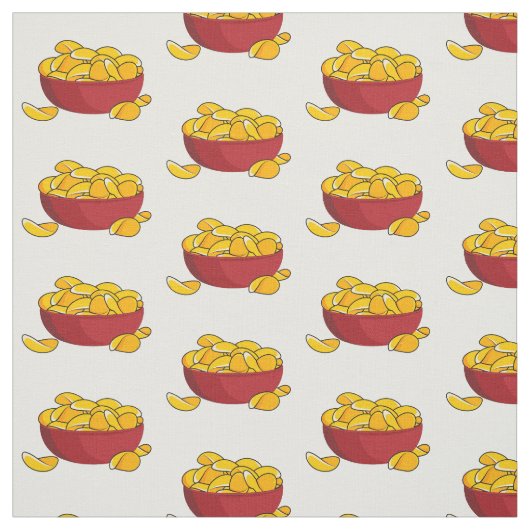 Abbildung des Potato-Chip-Cartoon Stoff (Muster)
