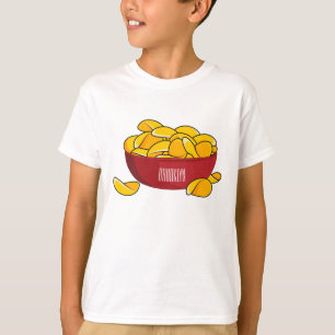 Abbildung des Potato-Chip-Cartoon T-Shirt