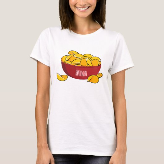 Abbildung des Potato-Chip-Cartoon T-Shirt (Vorderseite)
