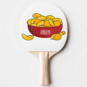 Abbildung des Potato-Chip-Cartoon Tischtennis Schläger