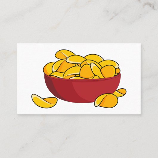 Abbildung des Potato-Chip-Cartoon Visitenkarte (Rückseite)