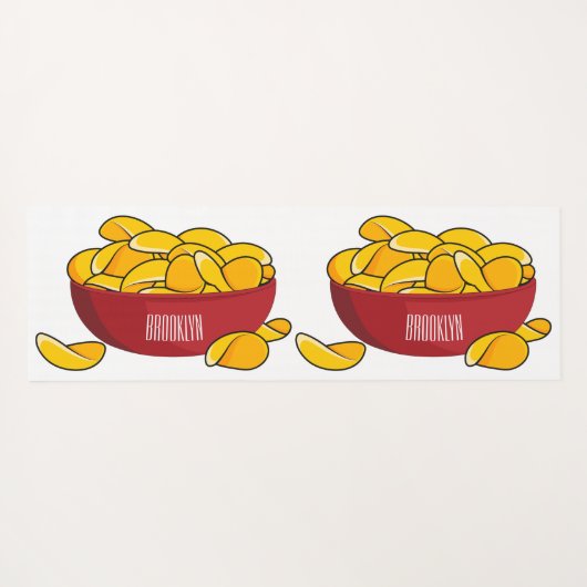 Abbildung des Potato-Chip-Cartoon Yogamatte (Rückseite (Horizontal))
