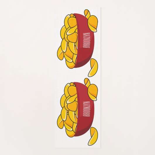 Abbildung des Potato-Chip-Cartoon Yogamatte (Vorderseite)
