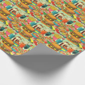 Abbildung des Retro Food Comic Geschenkpapier (Ecke)