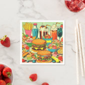 Abbildung des Retro Food Comic Serviette (Beispiel)