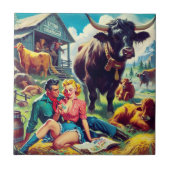 Abbildung des Retro-Länderkopfes Fliese (Vorderseite)