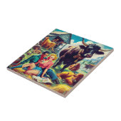 Abbildung des Retro-Länderkopfes Fliese (Seite)