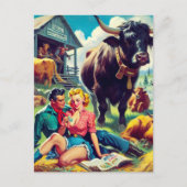 Abbildung des Retro-Länderkopfes Postkarte (Vorderseite)