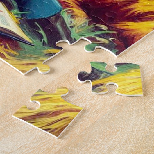 Abbildung des Retro-Länderkopfes Puzzle (Seite)