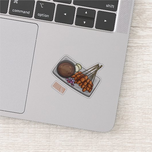 Abbildung des Satay-Cartoon Aufkleber (Ausschnitt)