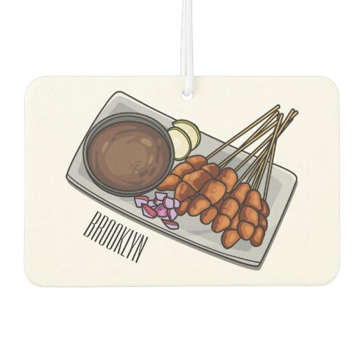 Abbildung des Satay-Cartoon Autolufterfrischer (Vorderseite)