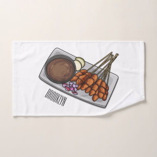 Abbildung des Satay-Cartoon Badhandtuch Set