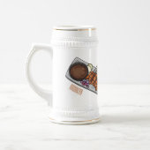 Abbildung des Satay-Cartoon Bierglas (Links)