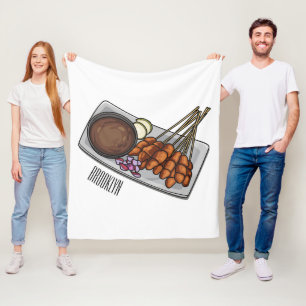 Abbildung des Satay-Cartoon Fleecedecke