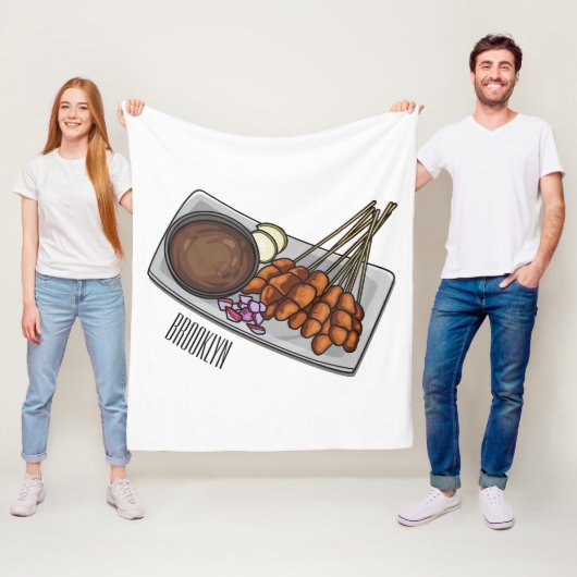 Abbildung des Satay-Cartoon Fleecedecke (Beispiel)