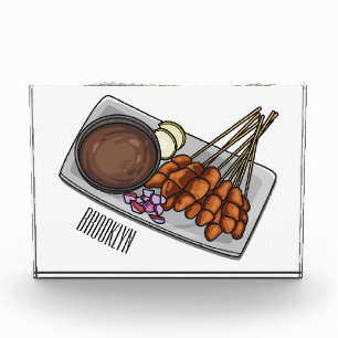 Abbildung des Satay-Cartoon Fotoblock
