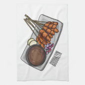 Abbildung des Satay-Cartoon Geschirrtuch (Vertikal)